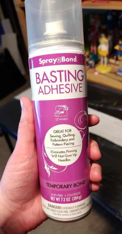 bottle of Spray N Bod Basting Adhesive spray